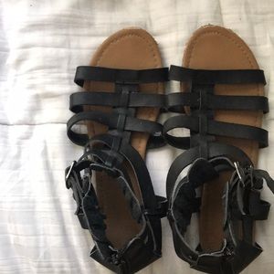 Black strappy sandals